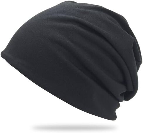 Slouchy Beanie for Men Women, Oversize Thin Cotton Skull Cap Chemo Cap Night Sleeping Hat for All Seasons in Saudi Arabia