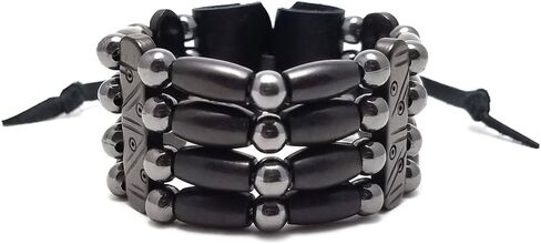 اليدوية التقليدية 4 صف الجاموس الأسود الخرز Hairpipe سوار القبلية in Kuwait