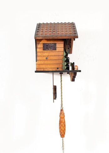 Cuckoo Clock, Germany Black Forest Style Wooden Pendulum Quartz Wall Clock, Volume Control, Night Silent, Gift Package, Professional Service in Saudi Arabia
