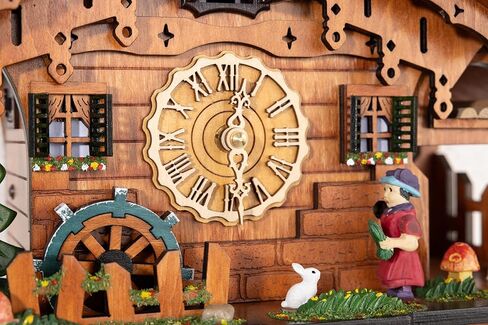 Cuckoo Clock, Germany Black Forest Style Wooden Pendulum Quartz Wall Clock, Volume Control, Night Silent, Gift Package, Professional Service in Saudi Arabia