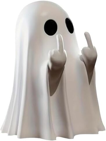 Halloween Ghost Figurine Cute Spooky Resin Ghost Statue Funny Ghost Ornaments Halloween Decorations Indoor Home Office Desk Decor in Saudi Arabia