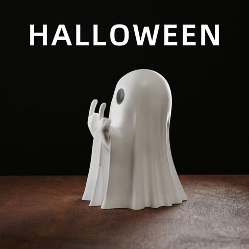Halloween Ghost Figurine Cute Spooky Resin Ghost Statue Funny Ghost Ornaments Halloween Decorations Indoor Home Office Desk Decor in Saudi Arabia