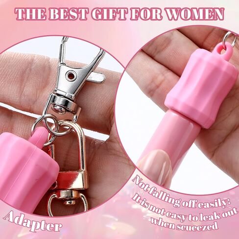 Nosiny 12 Pcs/6 Set Lip Gloss Holder Keychain with Flower Charms, Floral Silicone Lip Balm Keychain Sleeve for Cap 0.55-0.7inch, Bag Accessories for Women in Saudi Arabia