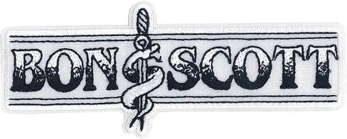 C&D Visionary Bon Scott Snake Logo Patch، أبيض، أسود in Saudi Arabia
