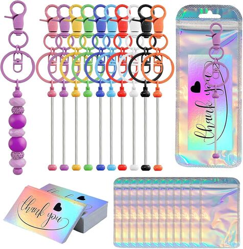 30/60/120 Pcs Beadable Keychain Bars Bulk Blank Creative Cute Keychains Bar for Beads Purse Keychains for Women Man in Kuwait