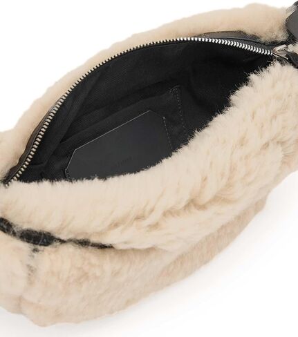 AllSaints Luna Shearling Xbody, Natural/Black in Saudi Arabia