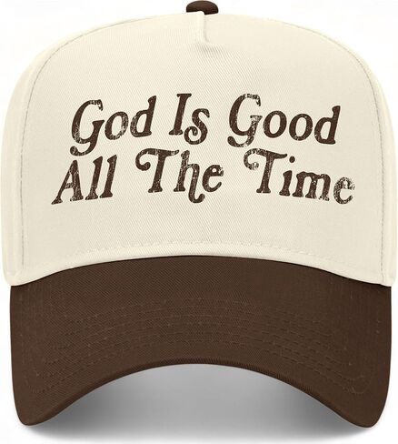 God is Good All The Time Cracked Vintage Trucker Hat | Premium Adjustable Christian Snapback Baseball Hat for Men & Women in Saudi Arabia