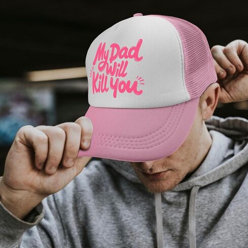 My Dads Will Kill You Hat for Men Trendy Washed Distressed Baseball Cap in Saudi Arabia