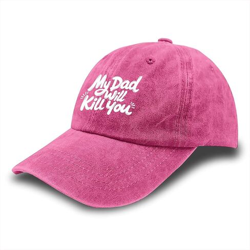 My Dads Will Kill You Hat for Men Trendy Washed Distressed Baseball Cap in Saudi Arabia