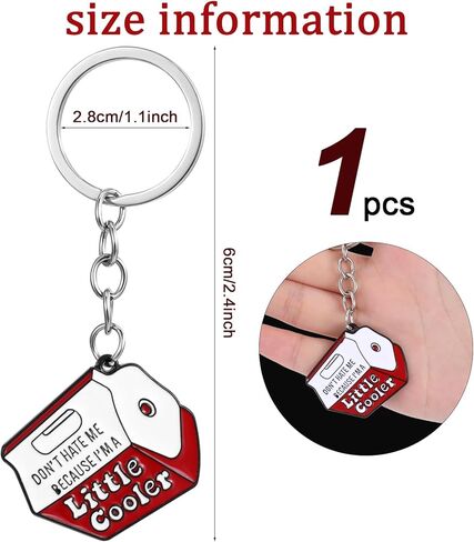 Ouligay Funny Keychain for Women,Cool Gifts for Women Men,Key Chain Accessories,Cute Keychains for Car Keys,Funny Gift for Friends Teachers Classmates Bag Accessories(Little Cooler) in Kuwait