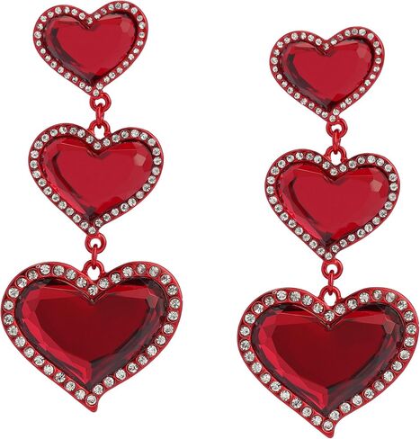 Betsey Johnson Jewelry Women's Love Spell Heart Linear Earrings in Kuwait