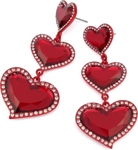 Betsey Johnson Jewelry Women's Love Spell Heart Linear Earrings in Kuwait