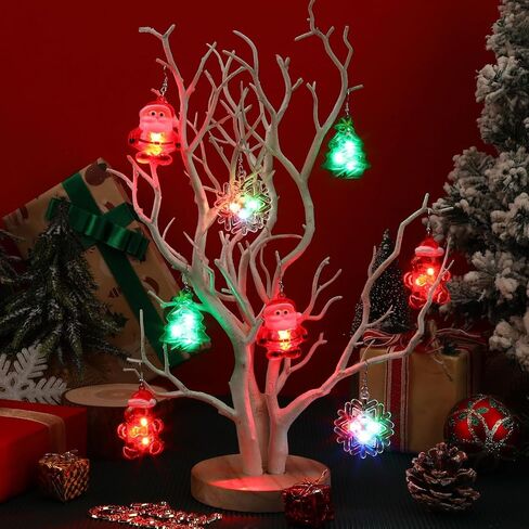 4 أزواج من الأقراط المضيئة لعيد الميلاد بأضواء LED لطيفة وأقراط متدلية بخطاف متدلية للفتيات والنساء هدايا عيد الميلاد in Saudi Arabia