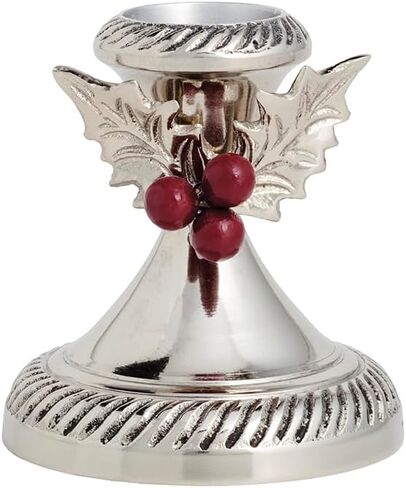 Mud Pie Christmas Small Holly Candlestick in Saudi Arabia