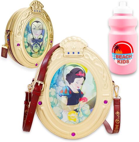 Snow White Purse for Women - Disney Handbag Bundle with Magic Mirror and Evil Queen Crossbody Bag for Teens Plus Water Bottle | Snow White Accessories in Saudi Arabia
