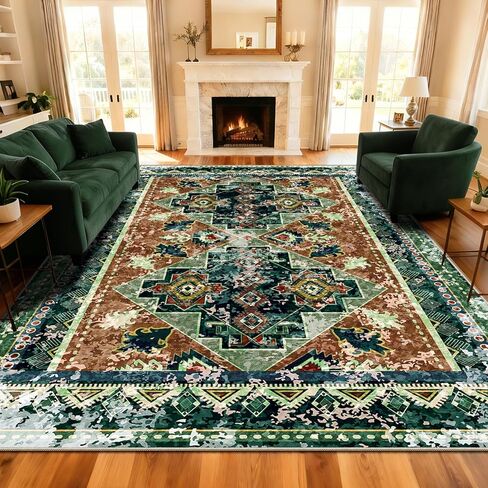 2x3 Entry Rug Non-Slip, Low Pile Vintage Small Boho Rugs Machine Washable, Rugs for Entryway Rug for Entrance Bathroom Kitchen Bedroom in Saudi Arabia