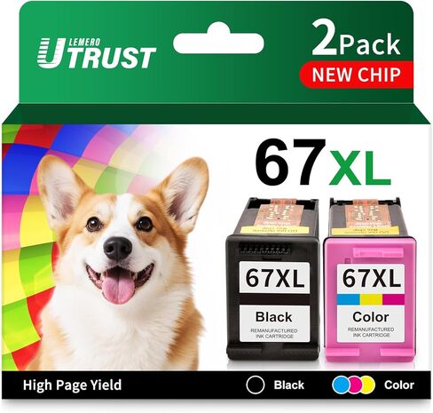 خراطيش حبر 61XL حبر الأسود واللون المعاد تصنيعه لـ HP INK 61 لـ HP 61XL حبر خراطيش حزمة التحرير والسرد من أجل ENVY 5530 3510 4500 4635 2620 4630 5535 الطابعة (أسود ، ثلاثي الألوان ، 2-pack) in Kuwait