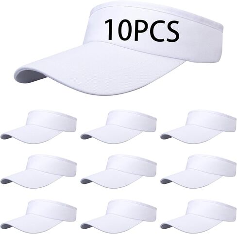 24 PCS Black Empty Top Hat Bulk Solid Color Blank Adjustable Sport Sun Visor Hats Athletic Visor Caps for Women and Men Summer Outdoor Anti Ultraviolet for Beach Golf Tennis Baseball in Kuwait