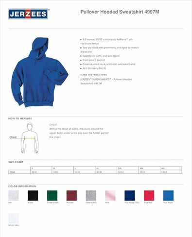 Jerzees 4997M 9.5 oz., 50/50 Super Sweats Pullover Hoodie L Black in Saudi Arabia