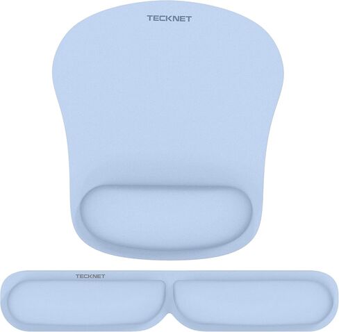 لوحة الماوس المريحة Tecknet مع راحة معصم ، موسيباد ترقية مع تصميم التدليك ، رغوة الذاكرة وقاعدة PU غير المنقولة لتخفيف الألم ، وسادة الماوس للألعاب للمكتب ، المنزل ، المكتب ، 12x8 بوصة ، أسود in Kuwait