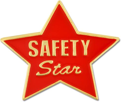PinMart Safety First المينا دبوس طية صدر السترة - دبابيس رائعة لحقائب الظهر والحقائب والقبعات والحبال والسترات - شارة التوعية بالسلامة للعمل أو المدرسة أو الأحداث أو هواة الجمع in Saudi Arabia