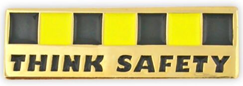 PinMart Safety First المينا دبوس طية صدر السترة - دبابيس رائعة لحقائب الظهر والحقائب والقبعات والحبال والسترات - شارة التوعية بالسلامة للعمل أو المدرسة أو الأحداث أو هواة الجمع in Saudi Arabia