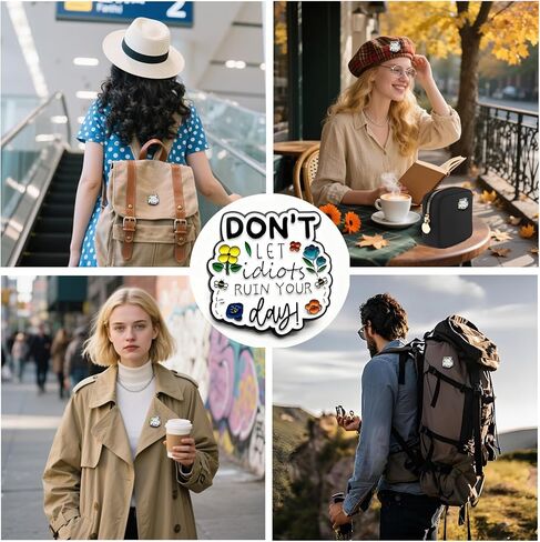 Don't Let the Idiots Ruin Your Day Enamel Pin, Anti-Negativity Mood Booster Brooch, Motivational Reminder for Denim Jackets,Backpacks,Hats, Thoughtful Gift for Coworkers,Friends Fighting Negativity, Lapel Jewelry Accessory in Saudi Arabia