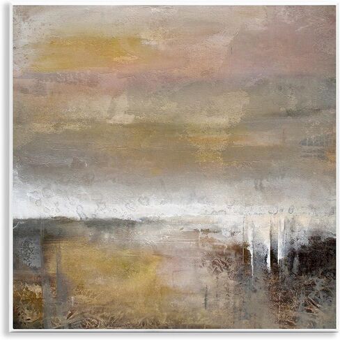 Stupell Industries Neutral Earthy Abstract Landscape Wall Plaque Art, design by Karen Hale, 12 x 12 in Saudi Arabia