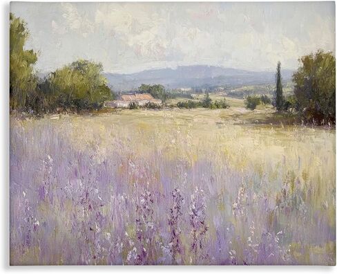 لوحة فنية جدارية من القماش من Stupell Industries Lavender Farmland Meadow، تصميم بواسطة Petal Prints Design، مقاس 48 × 36 in Kuwait