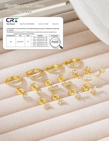 M MOOHAM Hypoallergenic Earring Stacks - 7 Pairs 14K Gold Plated Flat Back Stud Earrings Dainty Huggie Hoop Cartilage Helix Earring Jacket, Fashion Accessories Western Jewelry Gifts in Saudi Arabia