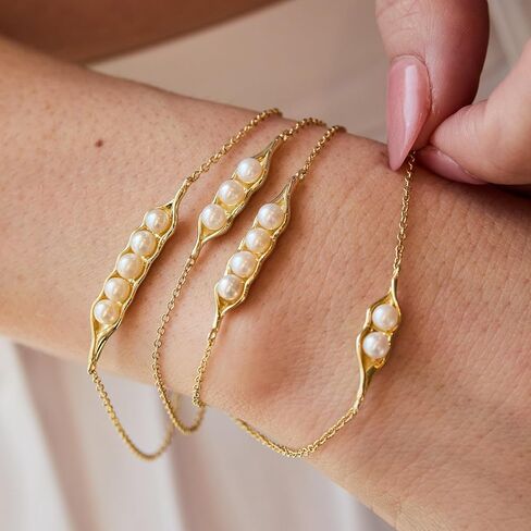 EVE'S ADDICTION 6 Peas in a Pod Simulated Pearl Bracelet - Gifts for Mom in Saudi Arabia