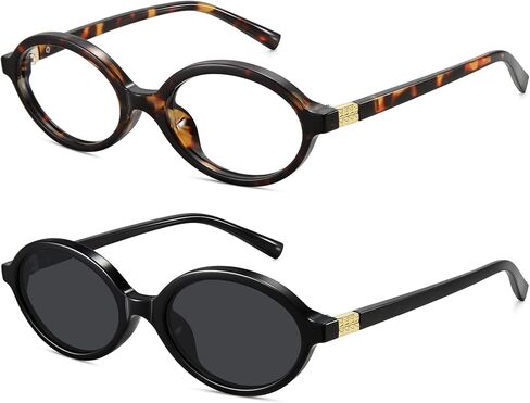 WOWSUN Retro Oval Sunglasses Womens Trendy Sun Glasses Sunnies UV400 Protection in Kuwait