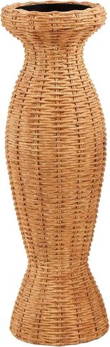 Mud Pie Resin Woven Candlestick, Large; 13 1/2" X 4" Dia in Saudi Arabia