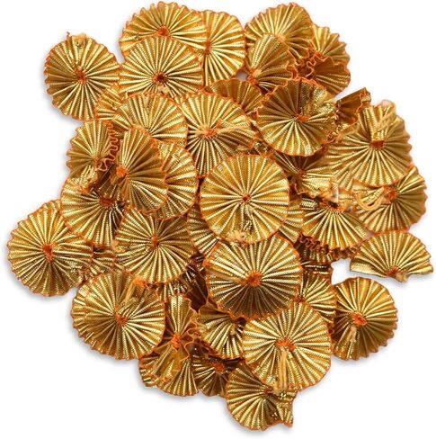 3 سم ، 100 قطعة ، زهور غوتا بلون ذهبي in Kuwait