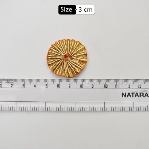 3 سم ، 100 قطعة ، زهور غوتا بلون ذهبي in Kuwait