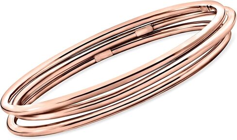 Ross-Simons Italian 22kt Rose Gold Over Sterling Jewelry Set: 3 Polished Bangle Bracelets in Saudi Arabia