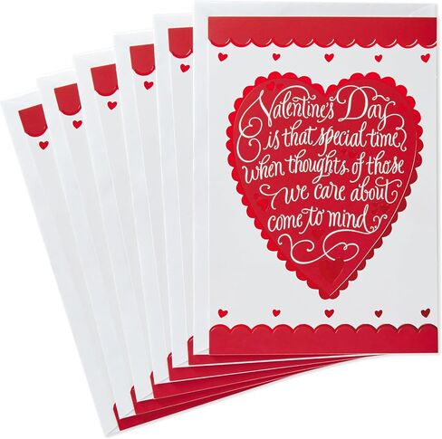 Hallmark Valentines Day Cards Pack, Heart (6 Valentine Cards with Envelopes) in Saudi Arabia