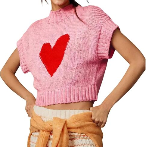 DSORVICD Women Cute Sweater Vest Top Y2k Cap Sleeve Knit Sweater Cable Mock Neck Knit Vest Tie Sweater Tank Top 2024 Knitwear in Saudi Arabia