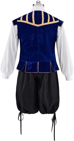 Men's Tudor Costume Elizabethan Period Tudor Nobleman Renaissance Velvet Doublet Jerkin Shirt Breeches Suit in Kuwait