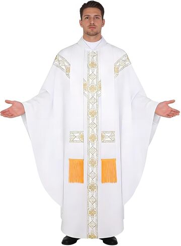 Church Catholic Priest Unisex Priest Costume with Stole Chasuble for Catholic Priests Clergy Robes for Men in Saudi Arabia