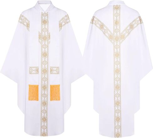 Church Catholic Priest Unisex Priest Costume with Stole Chasuble for Catholic Priests Clergy Robes for Men in Saudi Arabia