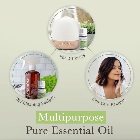 Pranarom - Oregano Essential Oil (5ml) - 100% Pure Natural Therapeutic Grade Essential Oil for Diffusing and Cleaning | USDA and ECOCERT Certified Organic in Saudi Arabia