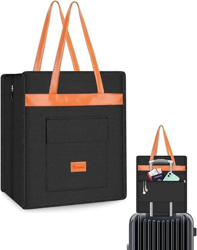 Yotako Shoe Bag for Travel with Leathers Handle,Portable Shoe Organizer with Pockets,3 in 1 Hanging Luggage Shoe Storage Bag,Travel Shoe Bag for Women Men Fit 6 PCS Shoes,Black in Kuwait