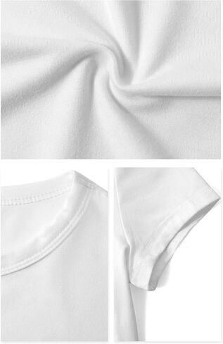 Women's Multi-Pack Short Sleeve Round Neck T-Shirt - Basic Slim Fit Knit Crop Tops in Saudi Arabia