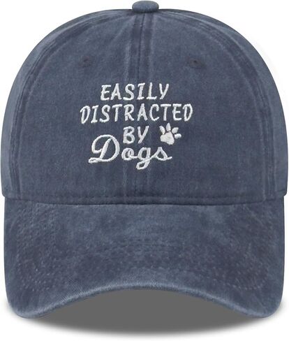 Embroidered Baseball Cap for Men Women, Funny Dog Lover Cotton Trucker Hat Adjustable Dad Cap Gift in Kuwait