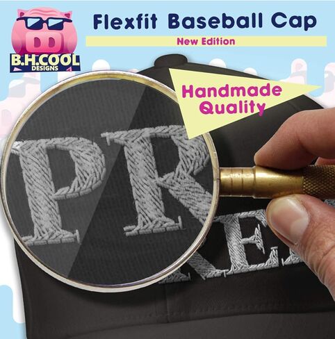 #Octogenarian - Flexfit 6277 Baseball Hat | Unisex Cap for Men and Women | Modern Cap with Flexfit Band and Pre-Curved Bill in Saudi Arabia
