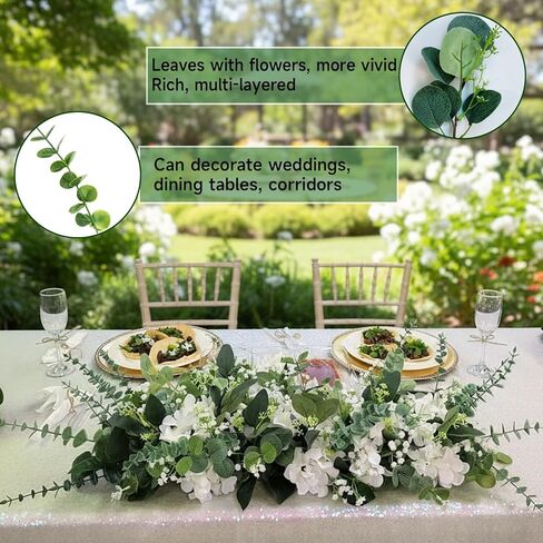 150 Packs 5 Kinds Artificial Greenery Stems Mixed Artificial Eucalyptus Wedding Bouquet Bulk Fake Eucalyptus Stems Greenery Leaves for Vase Wedding Home Table Decor DIY Bouquets (Green) in Saudi Arabia