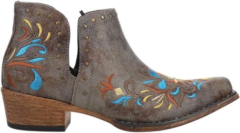 WOMENS SNIP TOE GREY WITH FLORAL DESIGN in Saudi Arabia