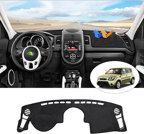 Cartist Dash Cover Custom Fit for Honda Civic Coupe Sedan/Hatchback 2016-2021 Accessories Dashboard Cover Mat Non-Slip Pad Carpet Anti-Glare(Not Fit 2022 Civic) in Kuwait