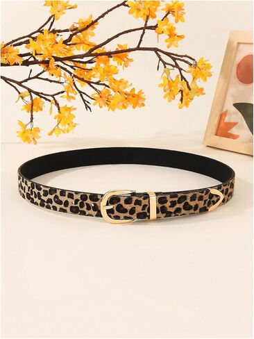 GORGLITTER Women's Leopard Belts Cheetah Western Cowgirl Country Faux Leather Belts Trendy in Saudi Arabia